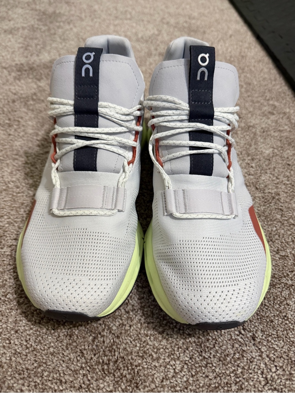 On Running Men's Trainers in Light Gray, Navy and Lime